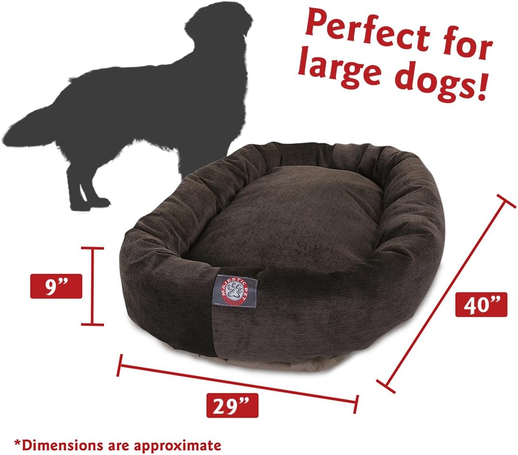 Majestic Pet Villa 40 Inch Shredded Memory Foam Dog Bed for Large Sized Dogs 40x29x9