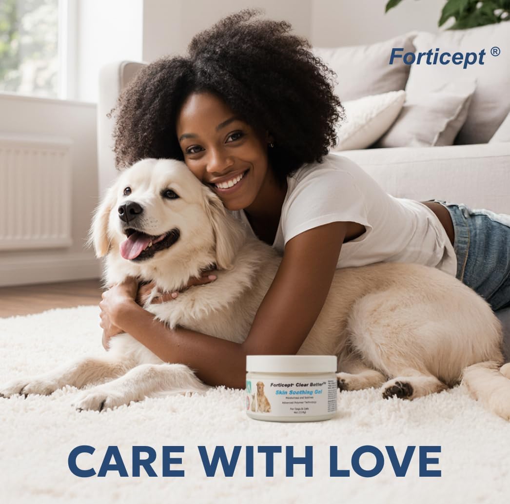 Forticept Clear Butter Dog Hot Spot Treatment Hydro Gel, Heals Dog Wound, Helps with Skin Yeast