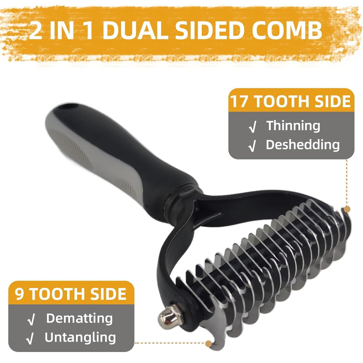 Dog Brush for Shedding,6 PCS in One Pet Slicker Hair Brush Kit Organizer Bag - Dog Cat Grooming