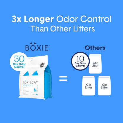 Boxie® Unscented 30 Day Odour Control Clumping Clay Cat & Kitty Litter 40 lb, 99.9% Dust-Free, Hard
