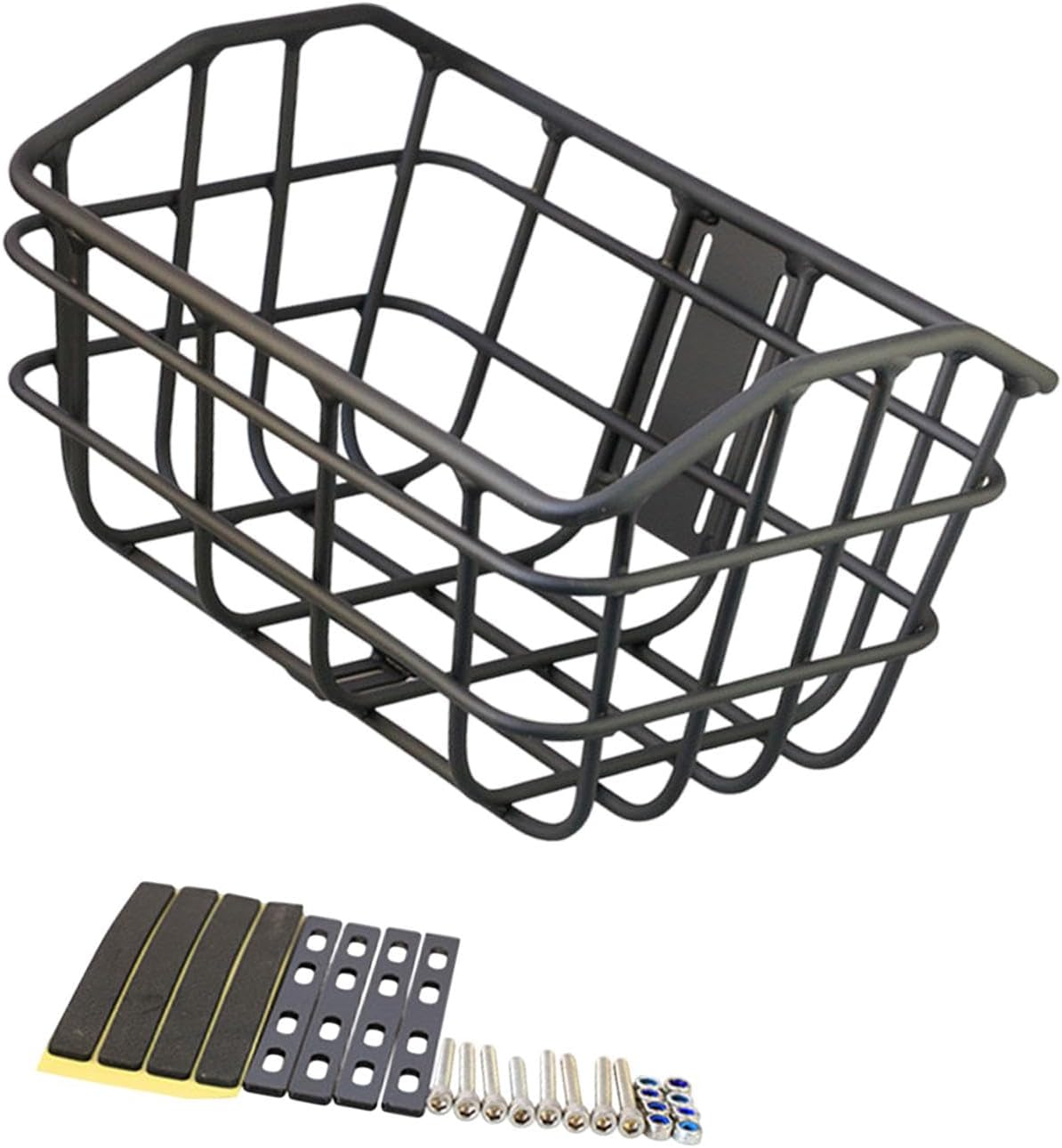 Basket Black Front Sturdy Construction Aluminum Alloy Large Capacity Accessories Cargo Container
