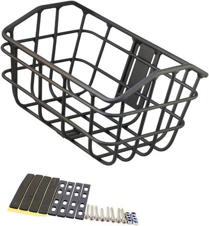 Basket Black Front Sturdy Construction Aluminum Alloy Large Capacity Accessories Cargo Container