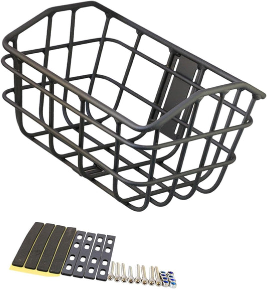 Basket Black Front Sturdy Construction Aluminum Alloy Large Capacity Accessories Cargo Container
