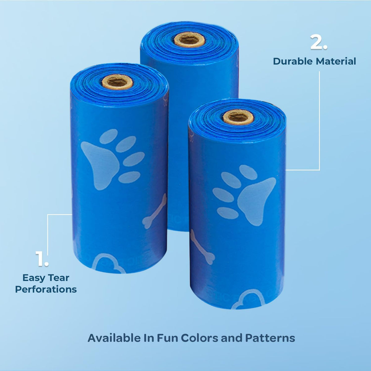 Best Pet Supplies Dog Poop Bags (240 Bags) for Waste Refuse Cleanup, Doggy Roll Replacements for