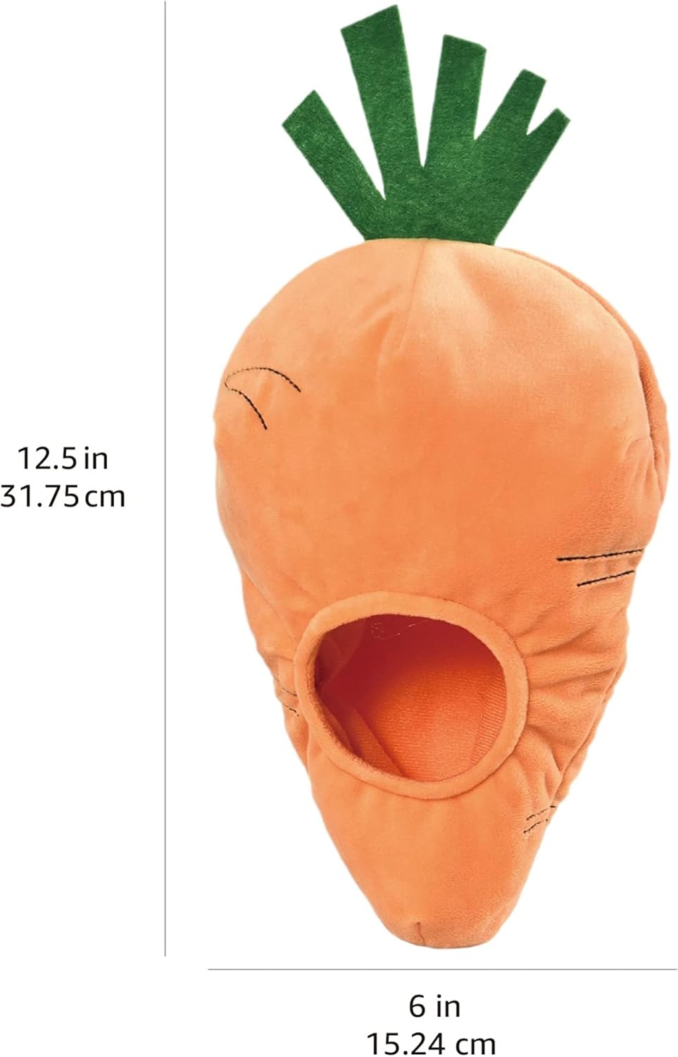 Amazon Basics Interactive Hide and Seek Squeaky Dog Plush Toy, Rabbit and Carrot, Orange and White
