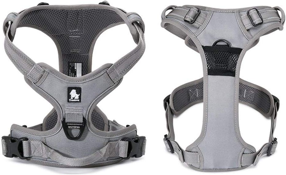 TRUE LOVE Adjustable No-Pull Dog Harness Reflective Pup Vest Harnesses Comfortable Control