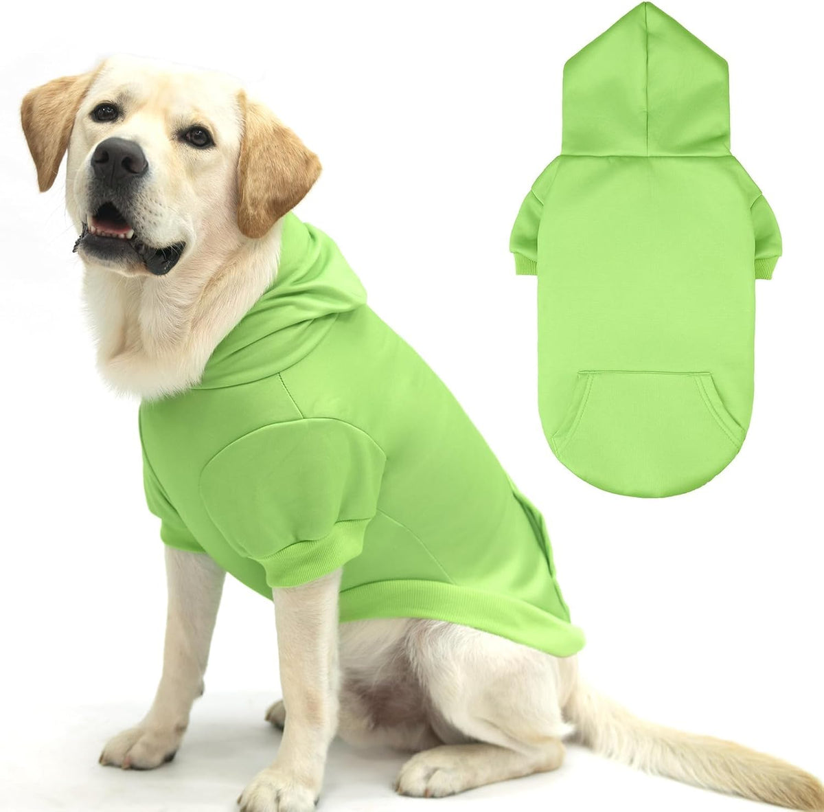 KOOLTAIL Basic Dog Hoodie - Soft & Warm Dog Hoodie Sweater with Leash Hole and Pocket, Dog Winter