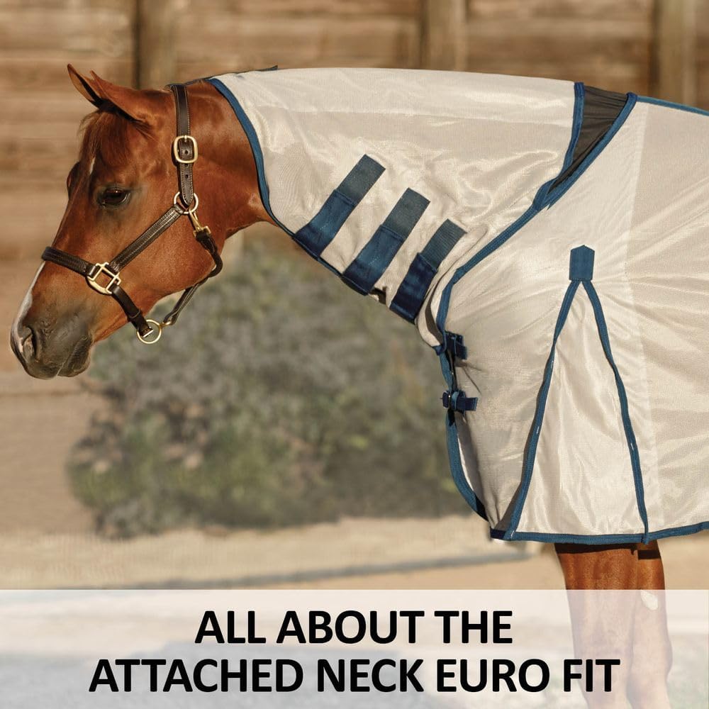 Schneiders Soft Interlock Mesh II Attached Neck Euro Bellyband Leg Shield Horse Fly Sheet | 80% UV
