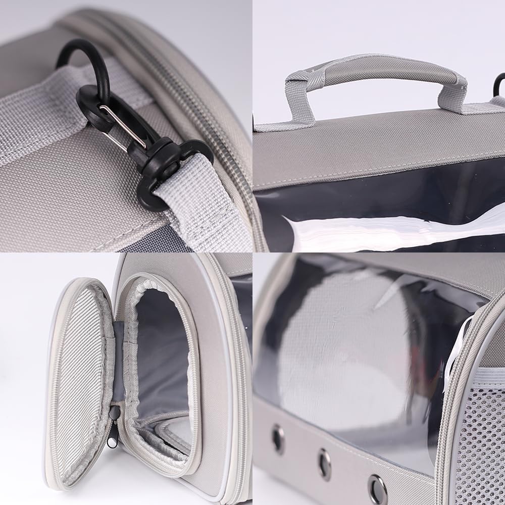 Bearded Dragon Travel Carrier Backpack,Lizard Backpack Carrier,Space Capsule Clear Bubble Window