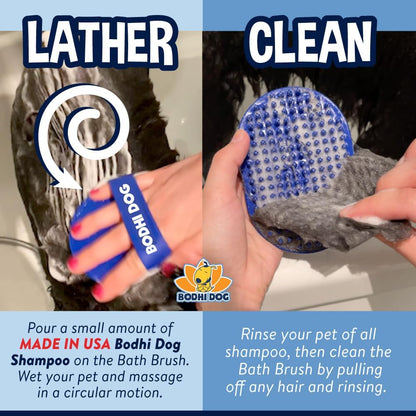 Bodhi Dog Shampoo Brush - Pet Grooming & Bath Supplies for Dogs and Cats - Bath Brush for Long &