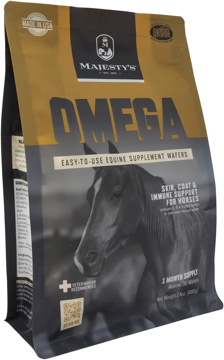 Majesty's Omega Wafers - Superior Horse / Equine Skin, Coat, and Immune Support Supplement - Omega