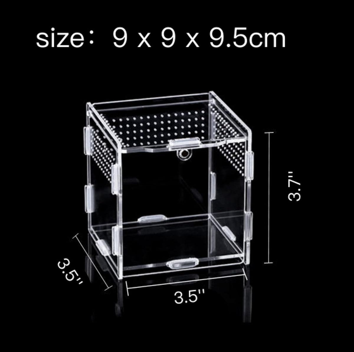 Magnetic Acrylic Case, micro habitat small Tarantula Enclosure enclosure for arboreal Tarantula