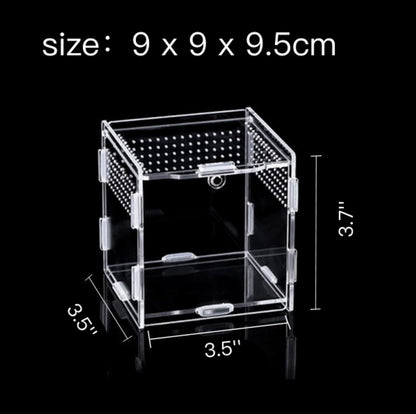 Magnetic Acrylic Case, micro habitat small Tarantula Enclosure enclosure for arboreal Tarantula