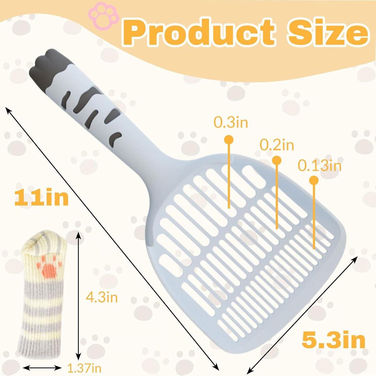 Cat Scooper for Litter Box, Cat Litter Scoop, Kitty Litter Scoop, Cat and Dog Poop Collector, Pet