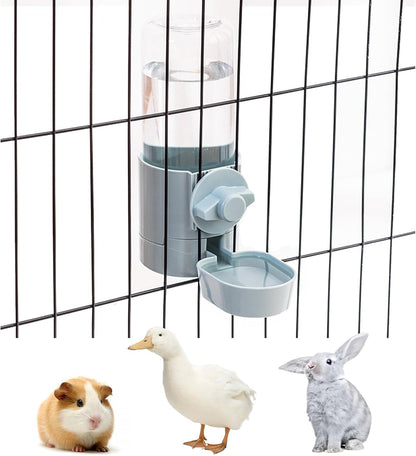 Rabbit Water Bottle 17 OZ Bunny Hanging Water Fountain Automatic Guinea Pig Water Dispenser No Leak