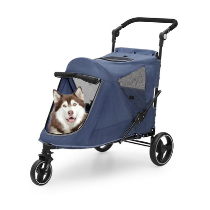 Athena Collection 3 Wheels Pet Stroller Fabric Dog Cart Dog Stroller for Large Dogs 55 Lbs Pet
