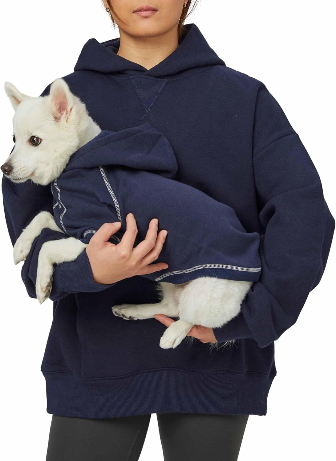 Blueberry Pet Essentials Dog Hoodie – 18 inch, Cotton‑Blend Sweatshirt with Hood, Midnight Blue