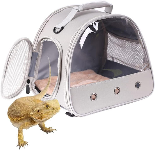 Bearded Dragon Carrier,Lizards Carrier, Small Animal Travel Carrier for Hedgehog Rat Parrot Bird