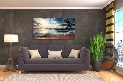 Yxbhhym Beach Wall Art Picture for Living Room Ocean Sunset Canvas Wall Decor Paintings Sea Poster