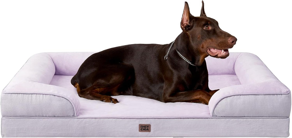 EHEYCIGA Orthopedic XL Dog Beds, Waterproof Memory Foam Dog Bed for Extra Large Dogs, Non-Slip