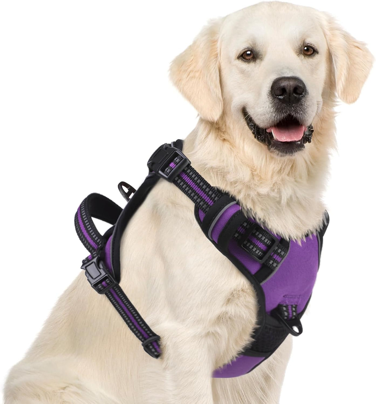 PUPTECK No Pull Dog Harness for Large, Adjustable Reflective Dog Harness with Handle Easy Control