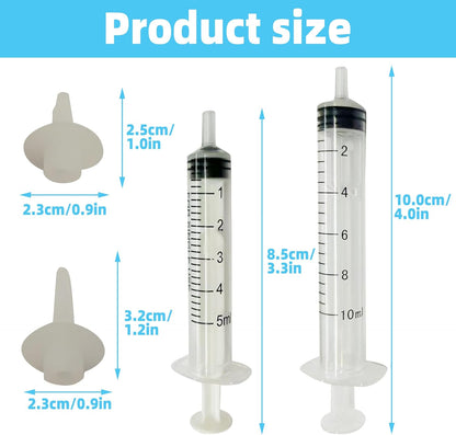 Artecare 10 Pcs Kitten Feeding Nipples and Nursing Syringe,Pet Nursing Nipples with