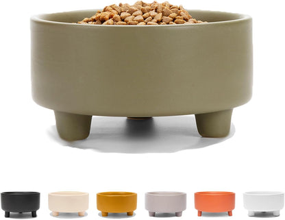 Waggo Uplift Ceramic Dog Bowl for Small Medium and Large Breeds - Heavyweight and Durable Pet Food