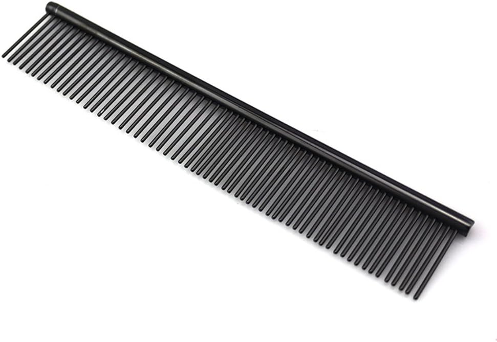 ZoCr Stainless Steel Pet Comb for Dogs Cats, Pet Grooming Comb with Different Spaced Rounded Teeth