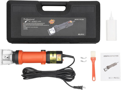Horse Clippers, 350W Professional Heavy Duty Horse Grooming Kit, Electric Shearing Machine with 6
