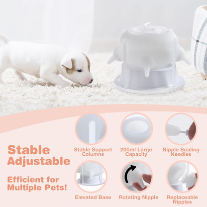 Nursing Nipple for Kittens, Nursing Nipple with 4 Adjustable Detachable Nipples – Perfect