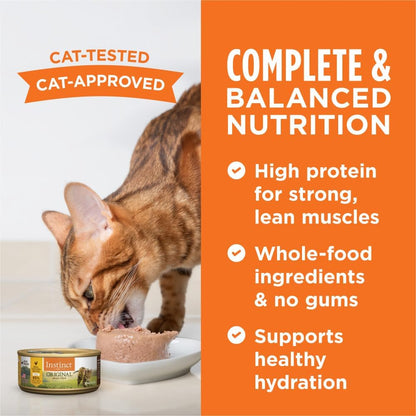 Instinct Original Pate Wet Cat Food, Grain Free Recipe - Variety Pack, 5.5 oz. Cans (Pack of 12)