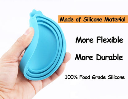 Comtim Pet Food Can Cover Silicone Can Lids for Dog and Cat Food(Universal Size,One fit 3 Standard