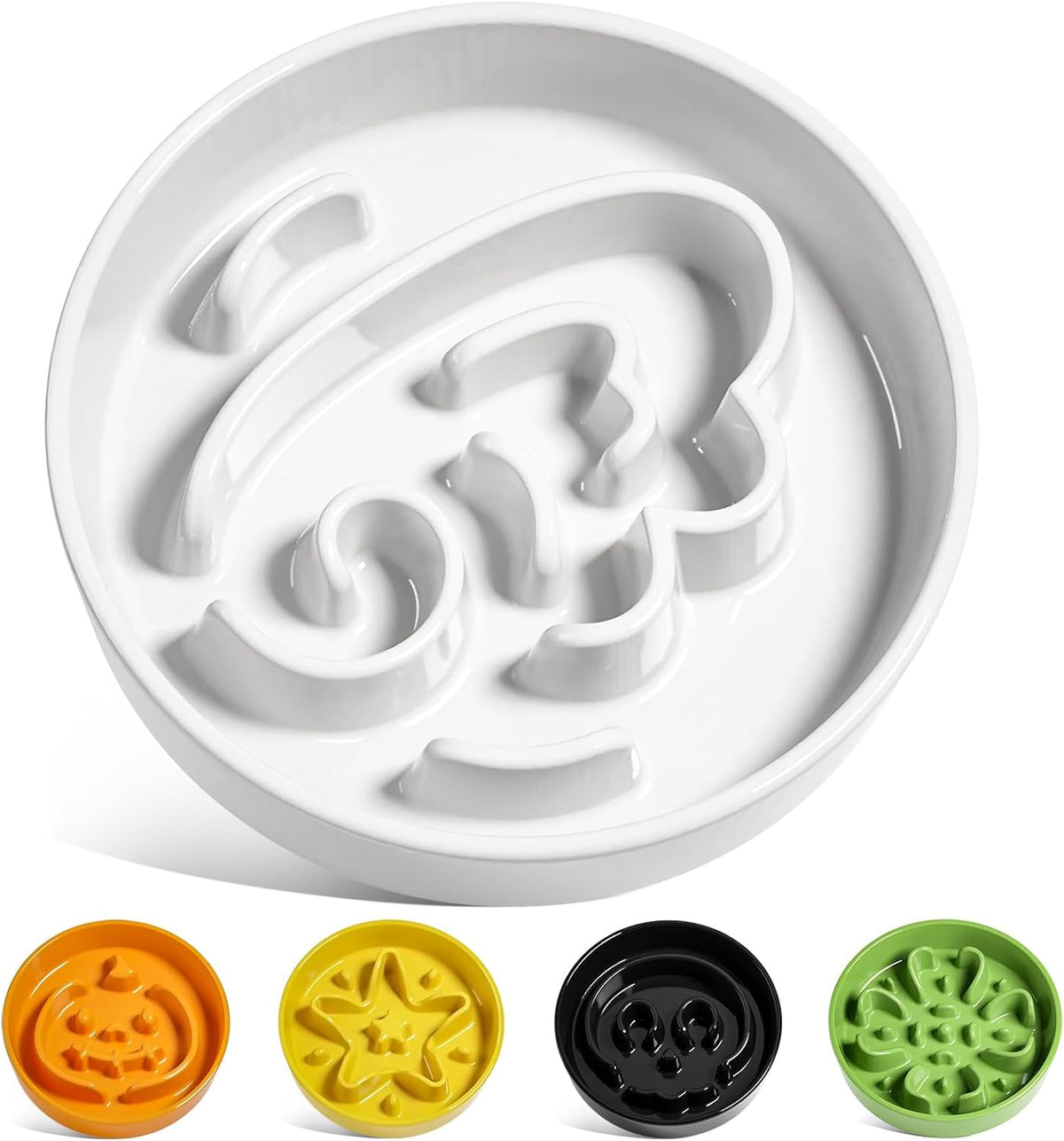 LE TAUCI Dog Bowls Slow Feeder Ceramic, 1.5 Cups Slow Feeding Dog Bowl Small Medium Breed, Puppy