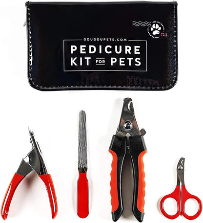 Pet Care Pedicure Kit for Dogs, Cats, Birds and Reptiles - Nail Clippers, File and Scissors Style