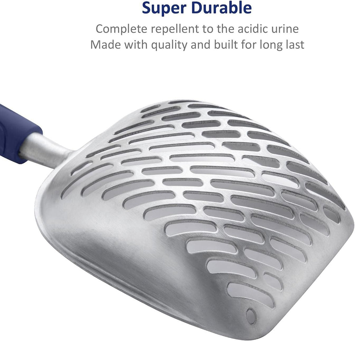 WePet Cat Litter Scoop, Aluminum Alloy Sifter, Kitty Metal Scooper, Deep Shovel with Diagonal