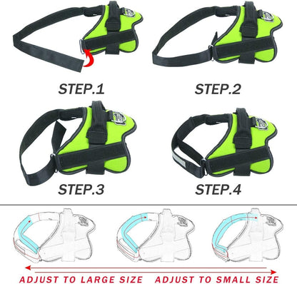 Bolux Dog Harness, No-Pull Reflective Dog Vest, Breathable Adjustable Pet Harness with Handle for