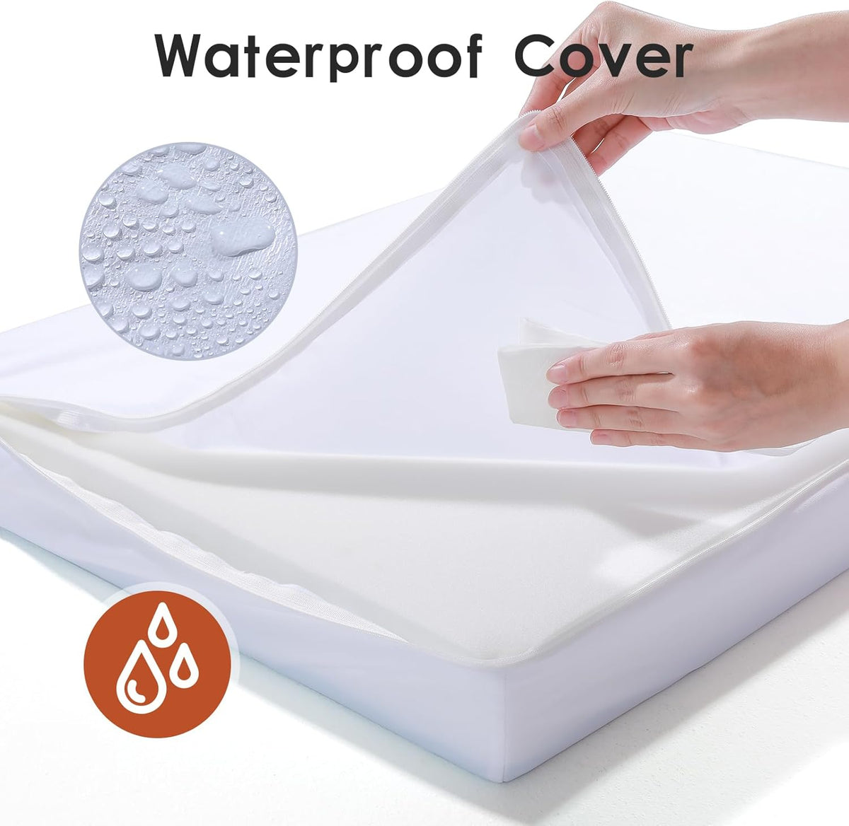 Upgraded Large Dog Bed, 3" Memory Foam with Waterproof Liner, Chew Resistant Microsuede Cover