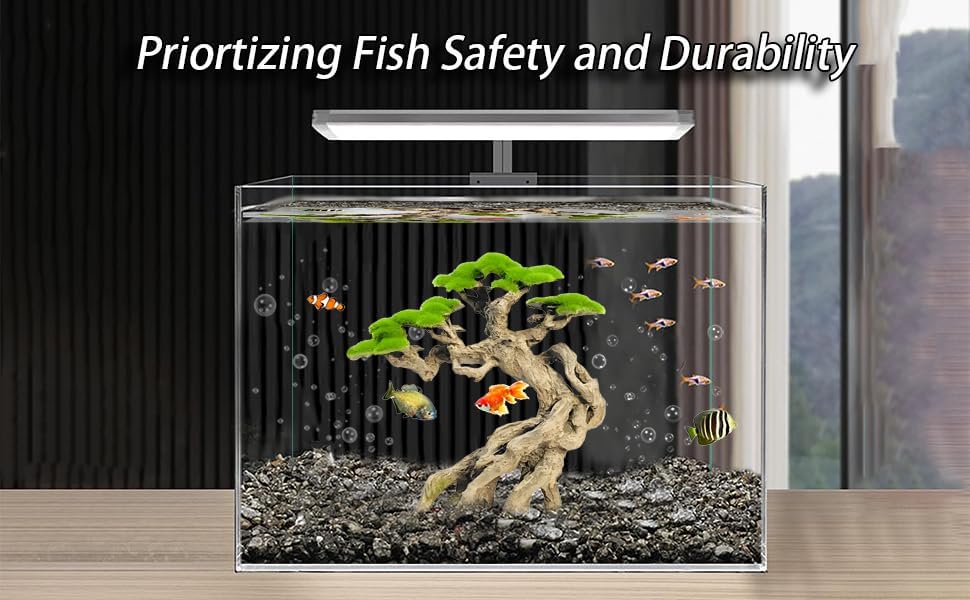 Novelsite Fish Tank Decoration- Cliff Bonsai Trees with Faux Moss- Aquarium Decoration Aqua