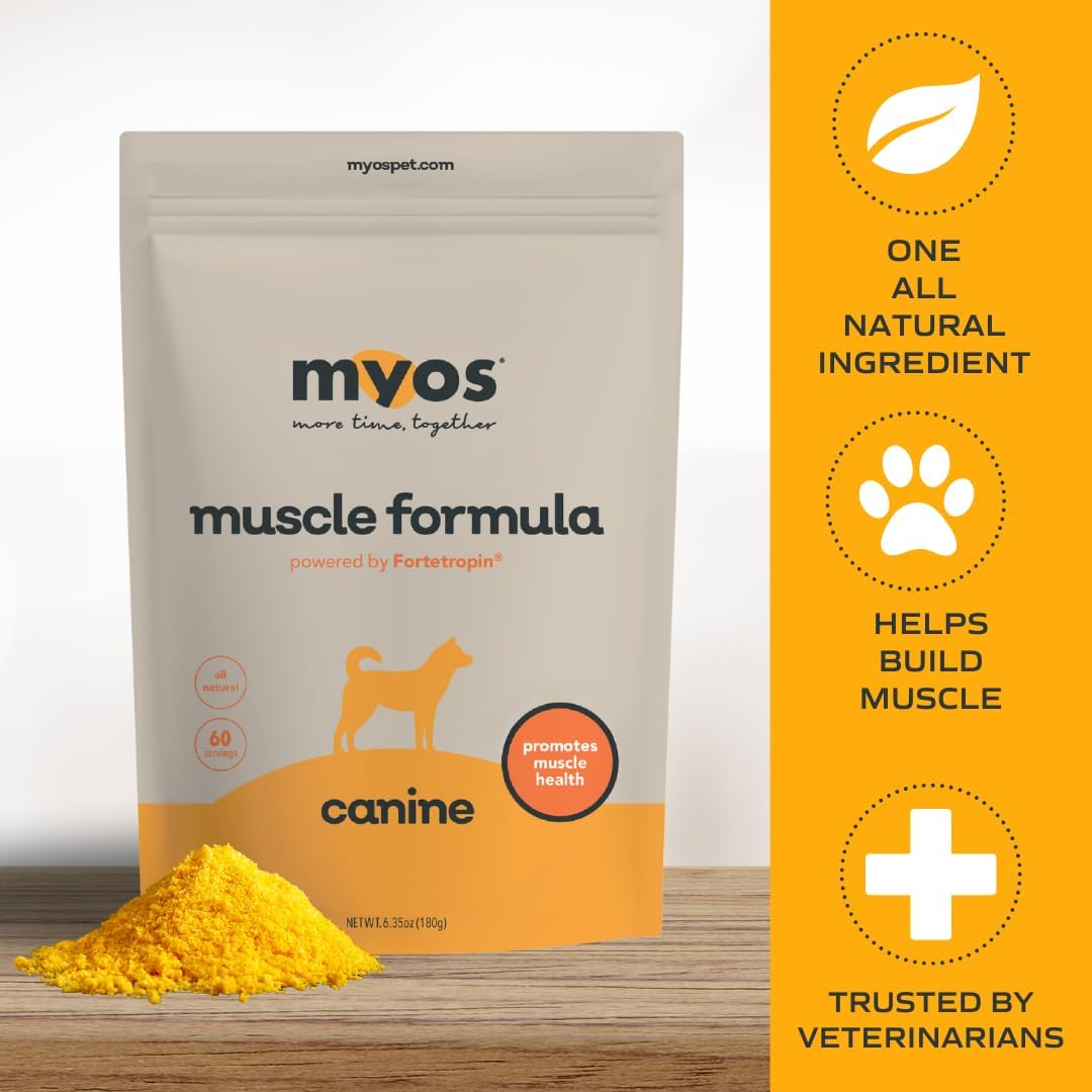 MYOS Canine Muscle Formula - All-Natural Muscle Building Supplement - Helps Reduce Muscle Loss in