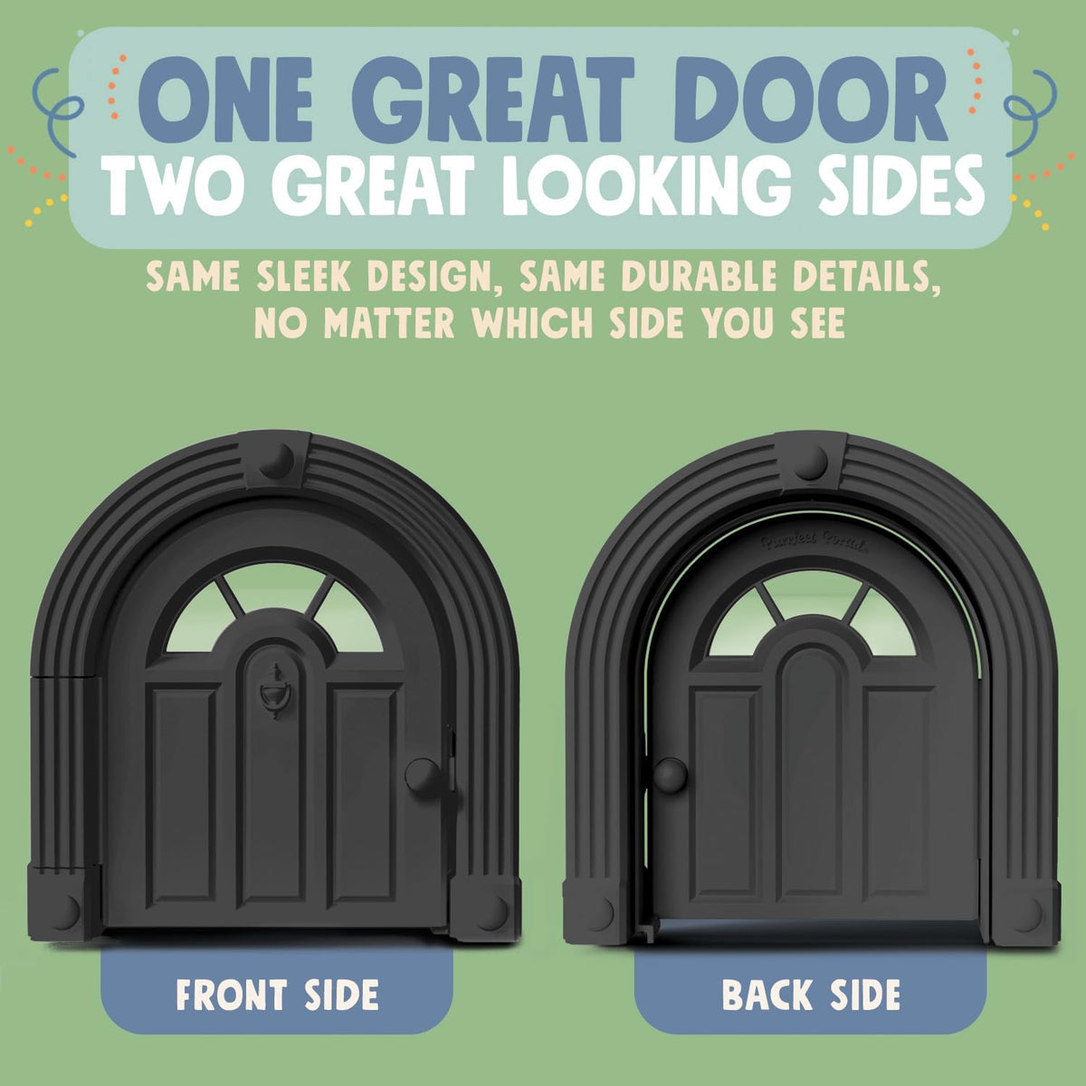 Meow Manor® Cat Door Interior Door - No-Flap, Interior Cat Door for Cats Up to 20 lbs, Easy DIY