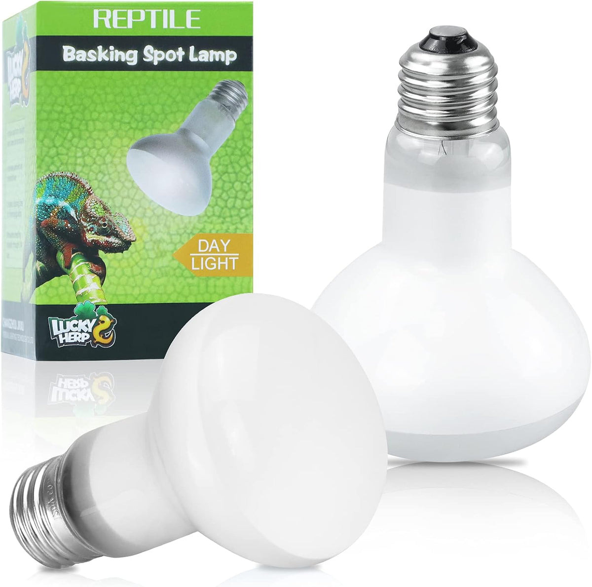 LUCKY HERP Reptile Heat Lamp - 100W (2nd Gen) Heat Lamp Bulbs for Reptiles 2 Pack, Amphibians
