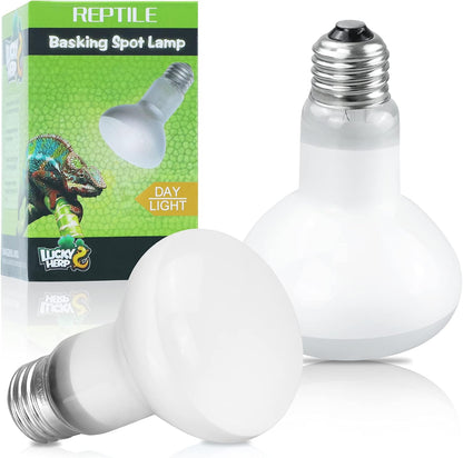 LUCKY HERP Reptile Heat Lamp - 100W (2nd Gen) Heat Lamp Bulbs for Reptiles 2 Pack, Amphibians
