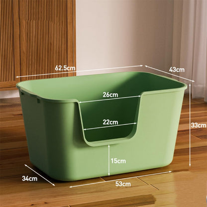 Extra Large Litter Box with High Sides 24.60" Lx16.92 Wx12.99 H,Anti-Splashing Kitty Litter