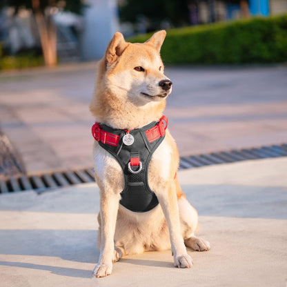PHOEPET No Pull Dog Harness, Unique Colors Reflective Adjustable Dog Vest, with Soft Training