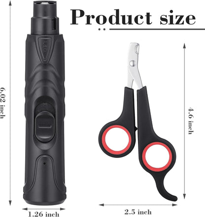 Lasnten 2 Pcs Bird Nail Grinder with Bird Nail Clipper Bird Nail Trimmer Bird Nail File with LED