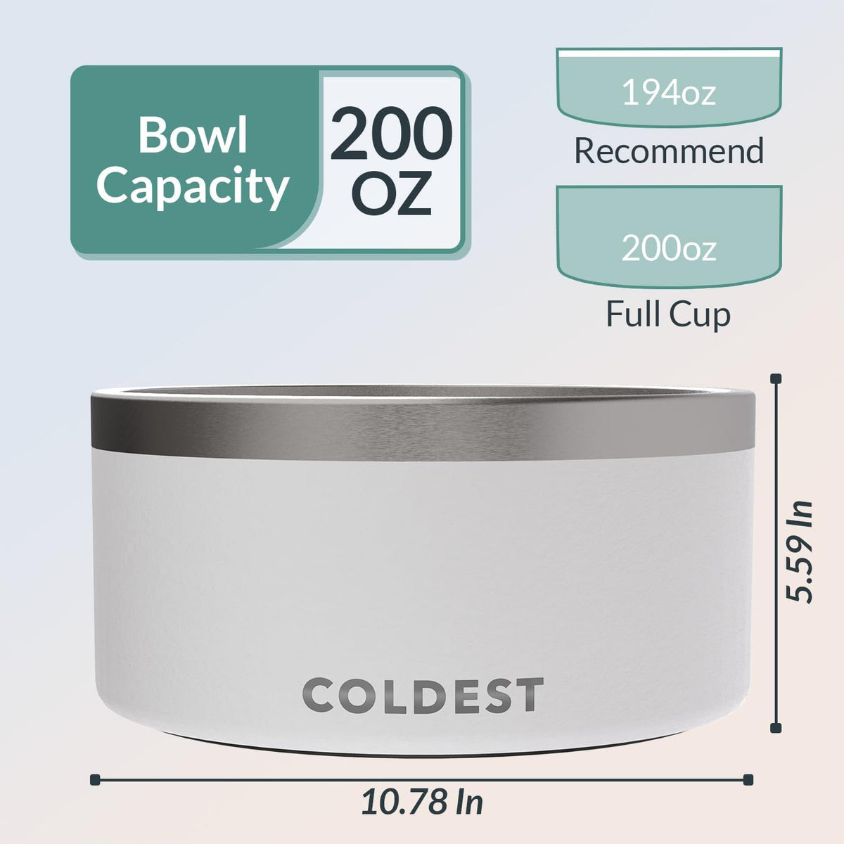 Coldest Dog Bowl - Anti Rust Metal, Non Slip, 3 Layers Insulated Stainless Steel Dog Bowls - Spill