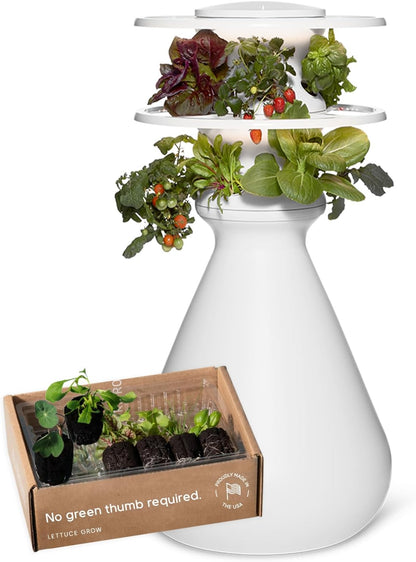 Farmstand Starter Kit with Glow Rings and 12 Seedling Credits | Tiny Hydroponic Growing System Kit