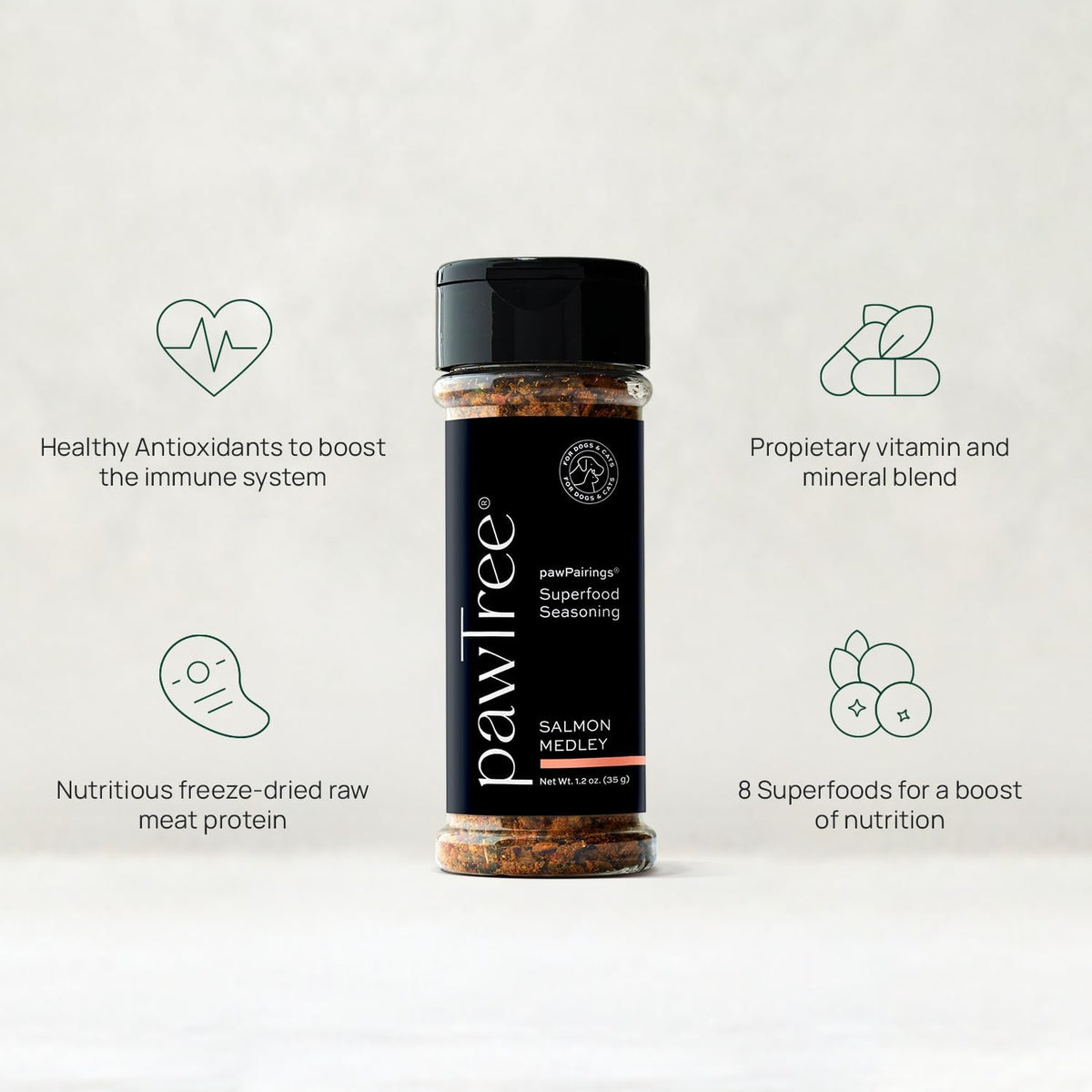 pawTree Healthy Food Toppers for Dogs & Cats - Appetite Booster with Freeze-Dried Proteins.
