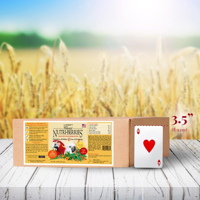 LAFEBER'S Classic Nutri-Berries Pet Bird Food, Made with Non-GMO and Human-Grade Ingredients, for