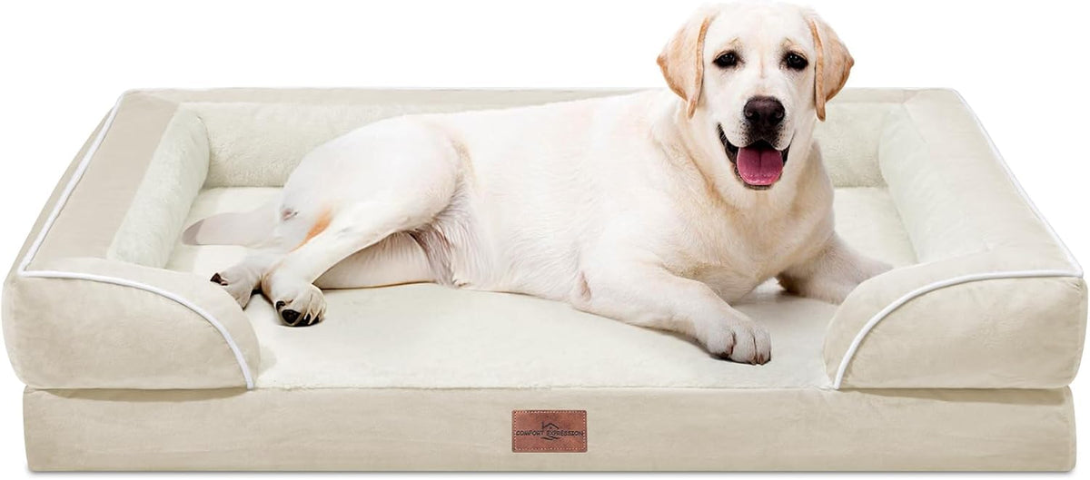 Comfort Expression Orthopedic Jumbo Dog Beds Waterproof, Extra Large Dog Beds Jumbo Breed, PV